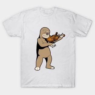 Cartoon sloth playing the violin T-Shirt